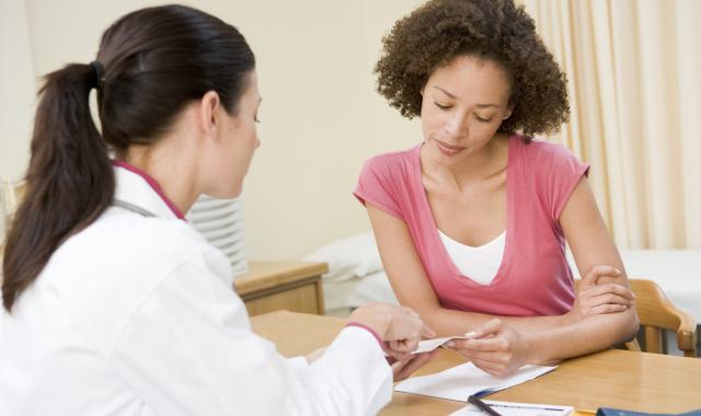 woman visiting doctor