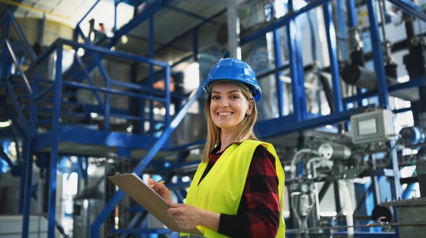 Portrait of female engineer