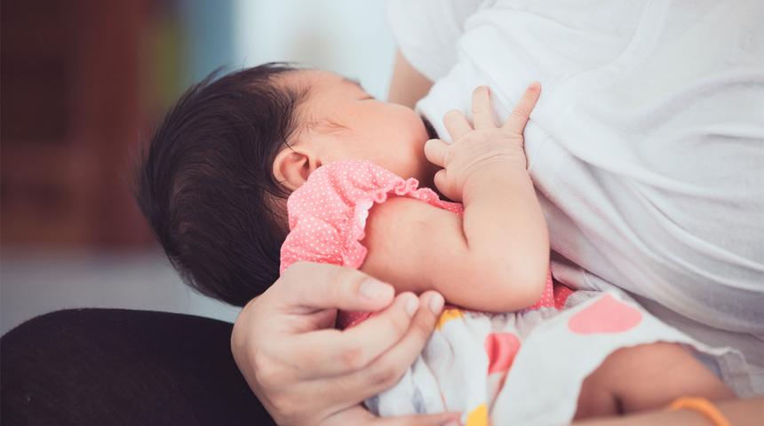 Baby breastfeeding