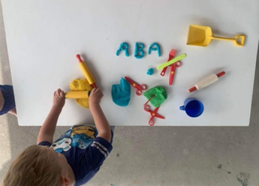 Sensory play playdoh