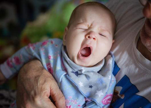 yawning baby