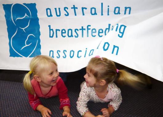 2 kids under an ABA banner