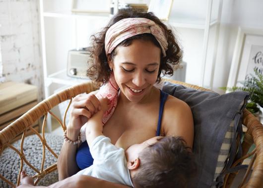 Aboriginal mum feeding