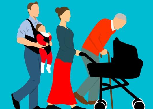 baby carry pram walk