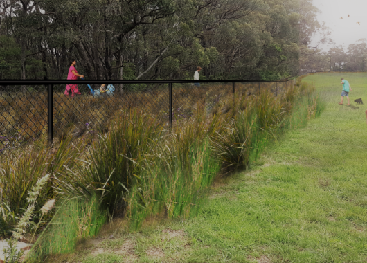 Planning image of fenced dog area