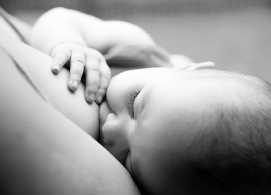 asleep at the breast