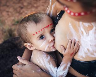 Indigenous baby and mother