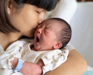 baby yawning