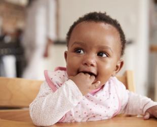 Baby at table