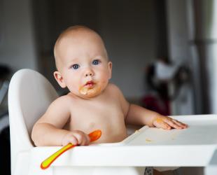 baby with spoon