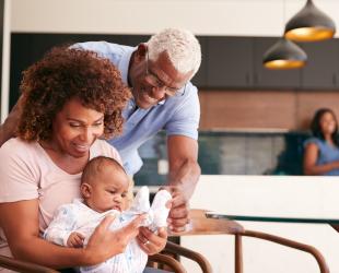 Grandparents with baby