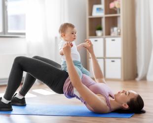 exercising with baby