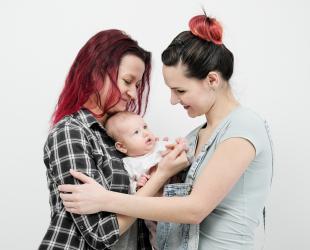 LGBTQIA couple and baby