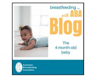 Breastfeeding ... with ABA blog. The 4-month-old baby.