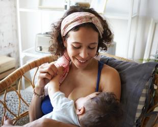 Aboriginal mum feeding