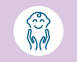 Baby and hands icon