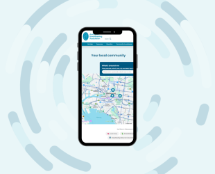 Iphone with AMA interactive map
