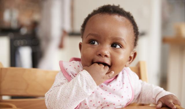 Baby at table