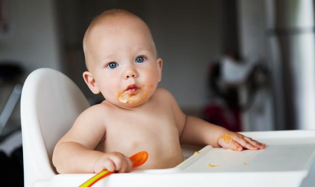 baby with spoon