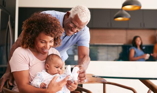 Grandparents with baby