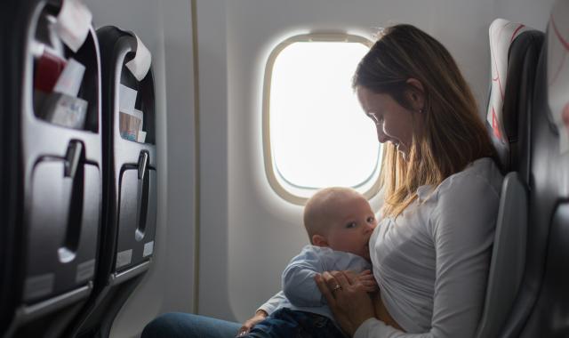 feeding in plane