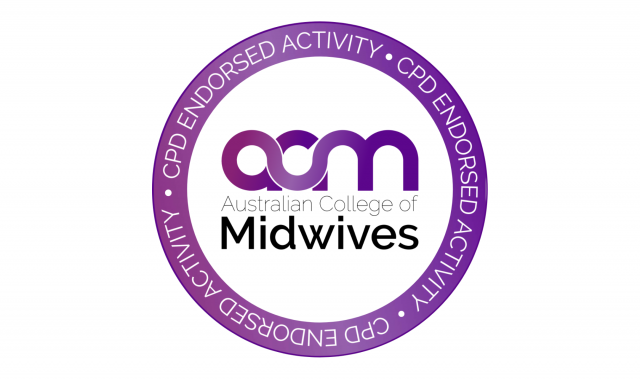 Graphic badge: Australian College of Midwives CPD Endorsed Activity