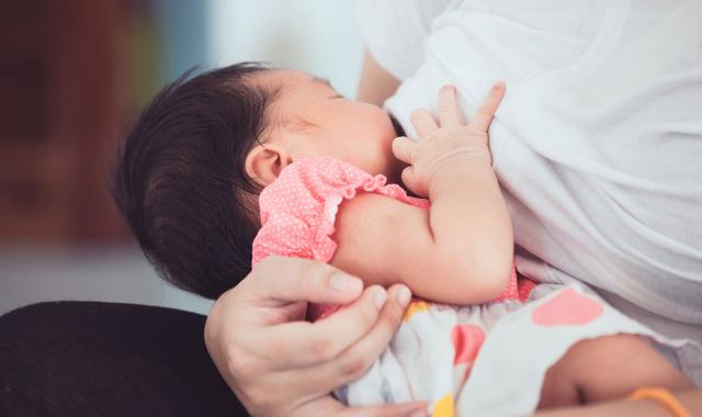 Baby breastfeeding