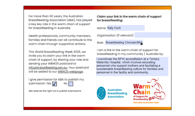 I coordinate the BFHI accreditation at a Tertiary Maternity Hospital, which involves educating personnel who support mothers and faciltating a susutainable breastfeeding culture for families and personnel in the facility and community.