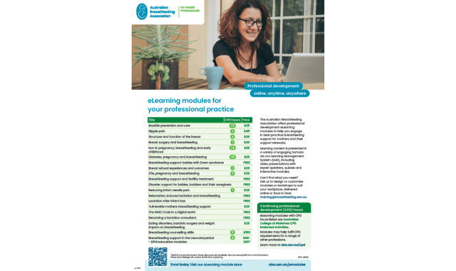 A4 flyer: eLearning modules for your professional practice