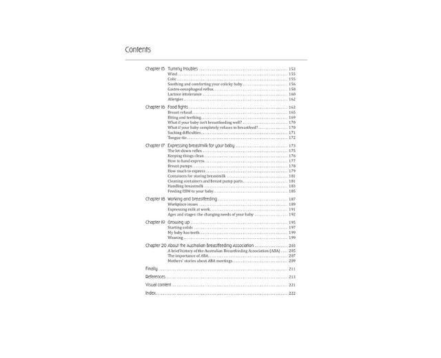Booklet contents