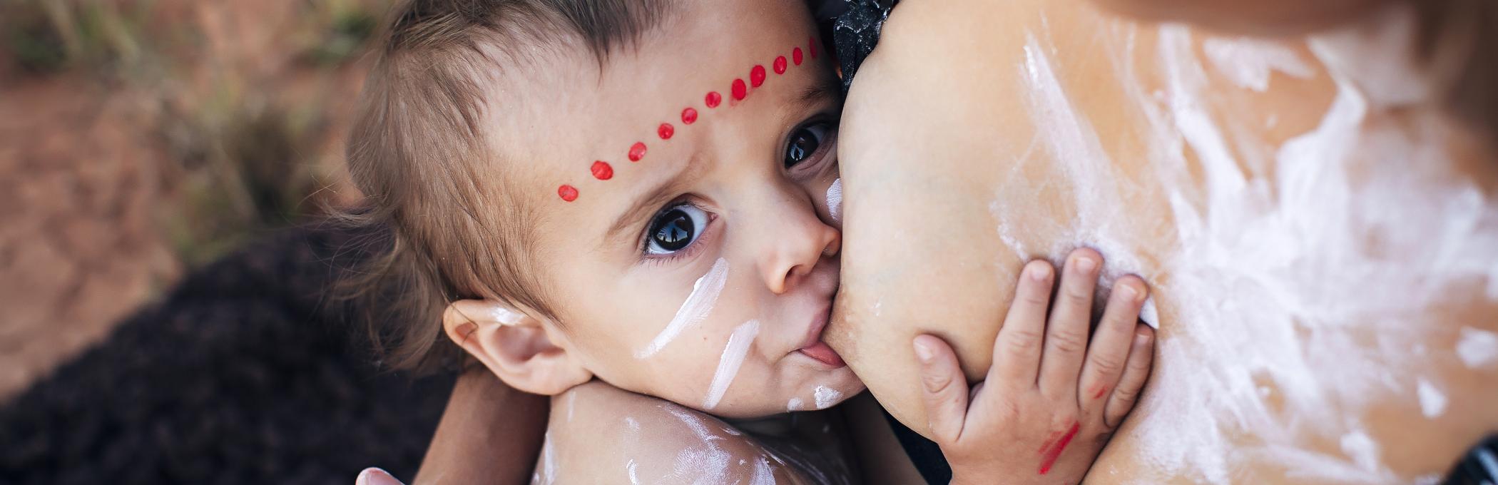 Indigenous baby and mother